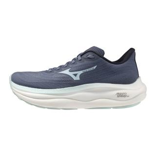 【MIZUNO 美津濃】Wave Sky 9 女 慢跑鞋 支撐 緩震 厚底 藍(J1GD250293)