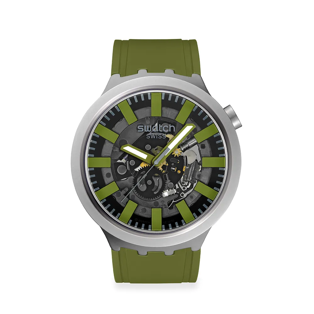 【SWATCH】THRU THE UNDERBRUSH 大錶面金屬手錶/男錶/女錶/瑞士製造 SB07S118(47mm)