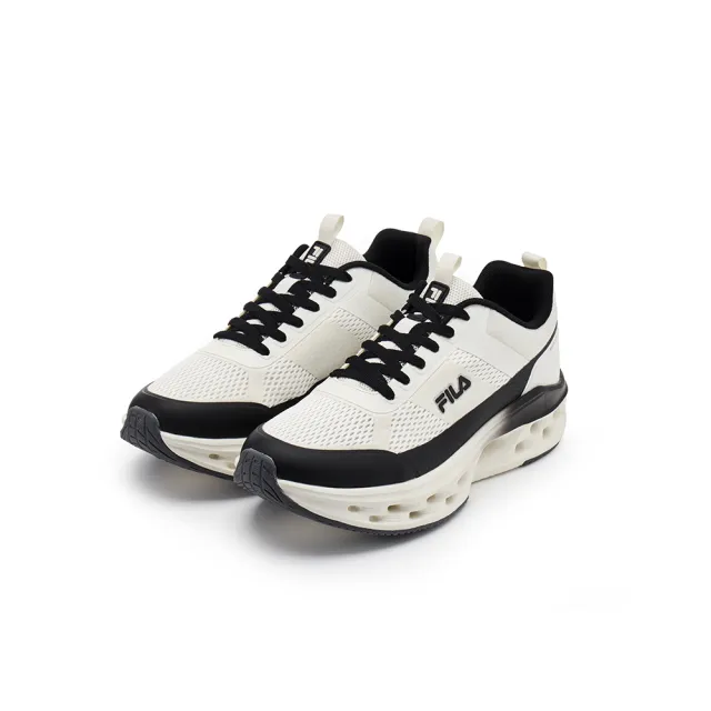 【FILA】男慢跑鞋-米/黑(1-J525A-100)