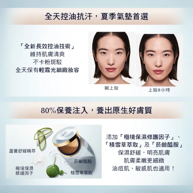 【Estee Lauder 雅詩蘭黛】全新上市 粉持久完美鎖妝氣墊粉餅SPF40/PA+++ (一盒一蕊)