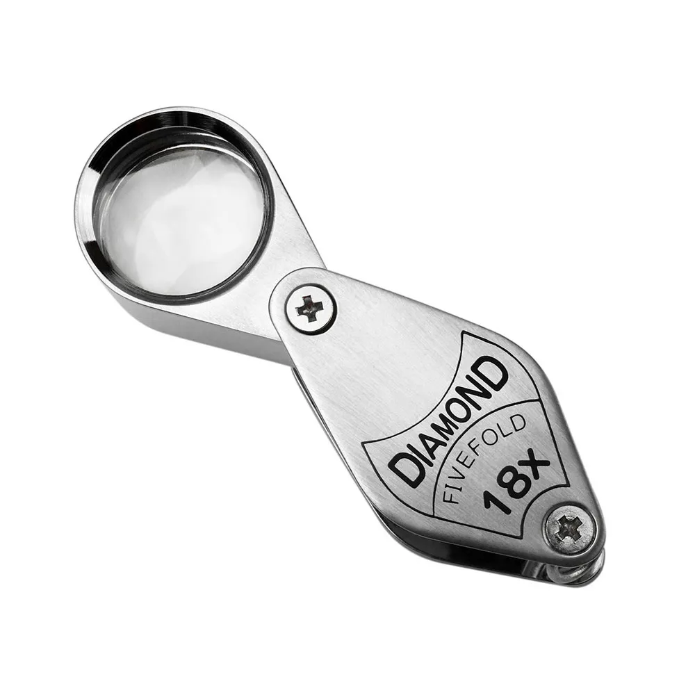 【I.L.K.】Diamond 18倍/17mm 日本製五片式消色差珠寶放大鏡 7011(鑽石寶石鑑定 翡翠玉鐲 真偽辨識 高清晰)
