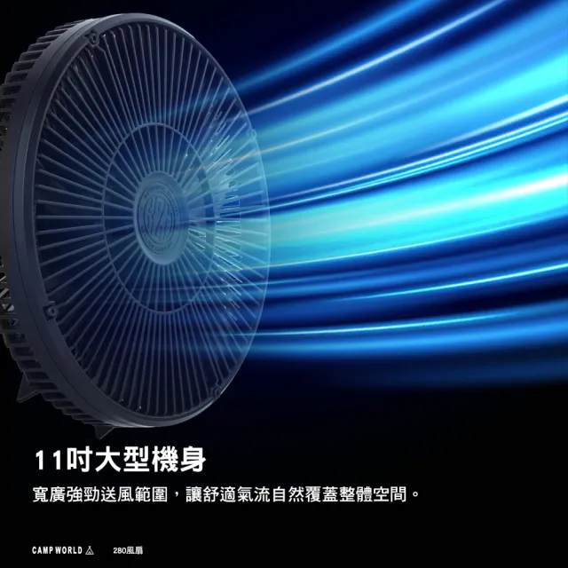 【KZM】280風扇+專用雲台 露營風扇 循環扇 5段風速 多種安裝方式 逐露天下