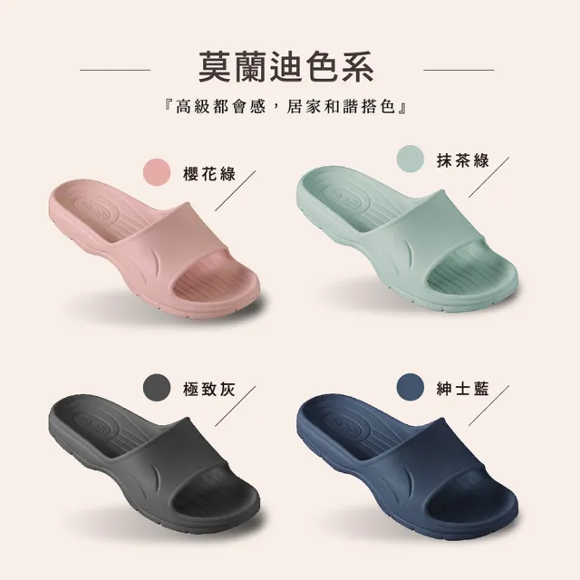 【MOCODO 伴佳家】台灣製 全方位居家防護止滑-2雙組(EVA拖/科柔拖/室內拖/浴室用/銀髮族)