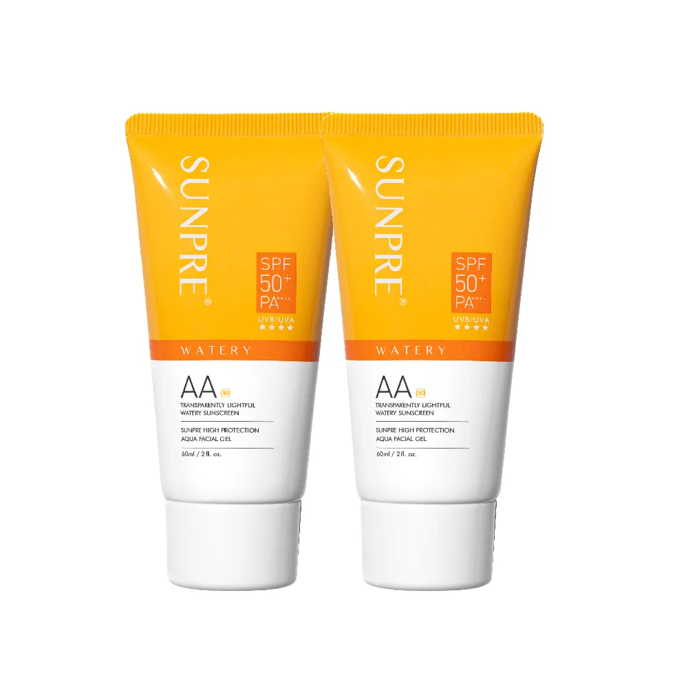 【荷麗美加】上麗高效AA透明光感水防曬60ml-2入組(無色防曬/SPF50+/PA++++/防曬/美白)(母親節禮物)