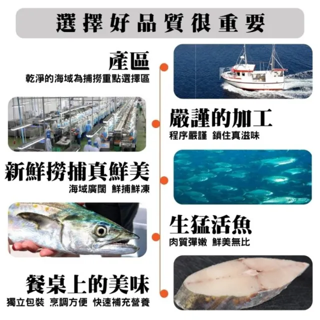 【三頓飯】鮮凍厚切XL土魠切片(6片_300g/片)厚切魚排/營養美味/家庭料理必備
