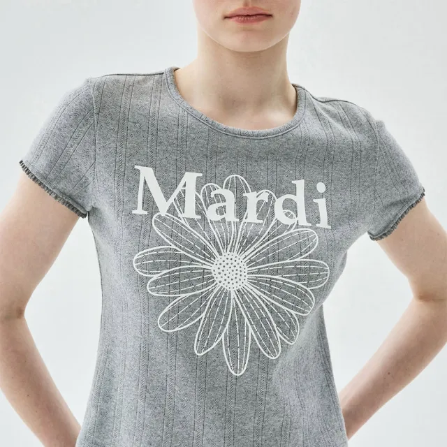 【MARDI MERCREDI】印花短TEE 經典小雛菊 鏤空刺繡 修身 SLIM FIT TOP EYELET FLOWERMARDI