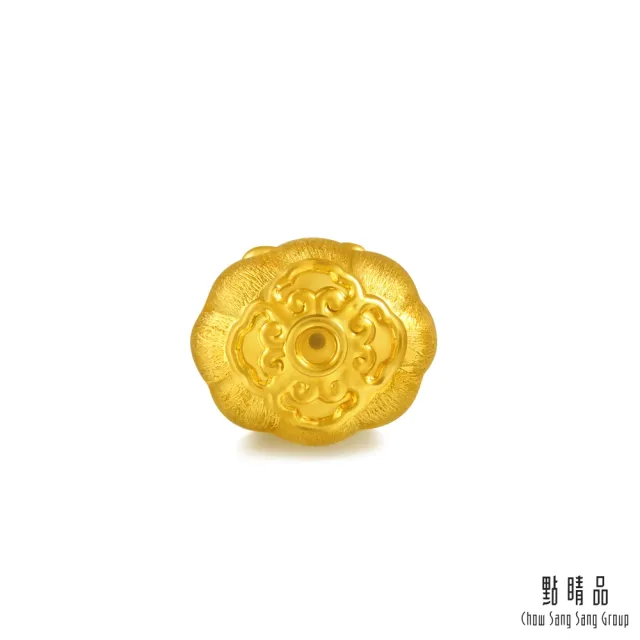 【點睛品】網路獨家款 南瓜紋小錢袋 黃金吊墜_計價黃金(約0.15錢)