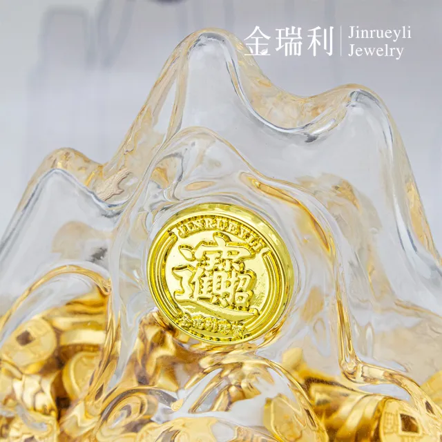 【金瑞利】黃金擺件許願瓶0.18錢±1厘(金山聚財古錢幣許願瓶)