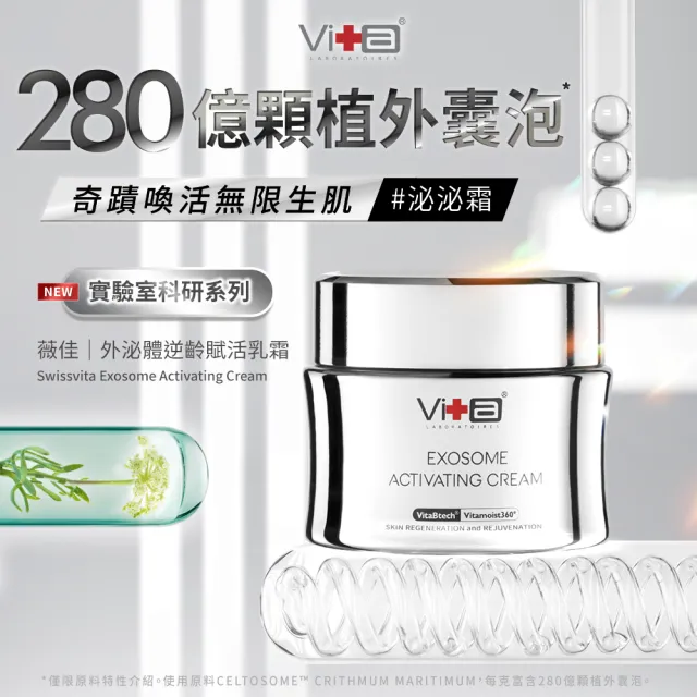 【Swissvita 薇佳】外泌體逆齡賦活乳霜60ml(280億顆植外囊泡)