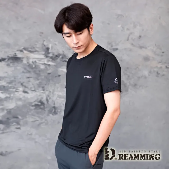 【Dreamming】買一送一！冰絲瞬涼吸濕速乾彈力圓領短T 涼感衣(共六色)