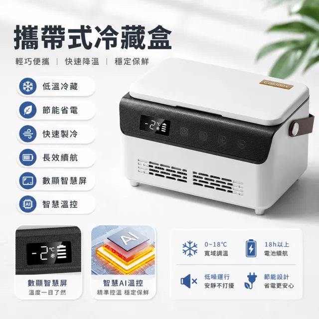 【RTAKO】便攜式胰島素冷藏盒 藥品冷藏盒 充電式保冷箱(車家兩用 0-18°C智能控溫 內置電池 外出旅行適用)