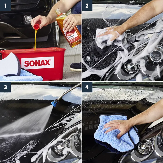 【SONAX】光滑洗車精1L 洗車精 中性無磷(200倍濃縮.不傷烤漆)