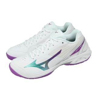 【MIZUNO 美津濃】羽球鞋 Wave Claw 4 寬楦 男鞋 女鞋 白 緩震 回彈 室內運動 71GA2643-16