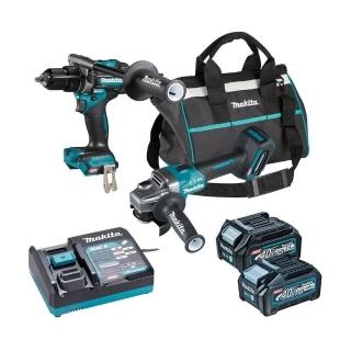 【MAKITA 牧田】40V鋰電無刷震動起子電鑽/砂輪機雙機組(GA003GX001)