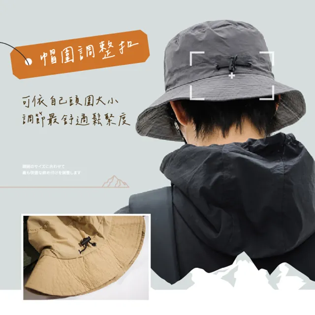 【DREAMCATCHER】抗UV防潑水摺疊漁夫帽-2入組(防風繩可調鬆緊/收納登山帽/防曬帽/出國防曬)