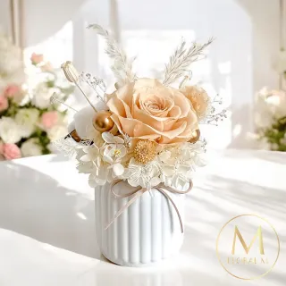 【Floral M】愛在法國巴黎永生花禮贈香氛油(乾燥花/永生花/情人節花禮/生日禮物/開幕花禮/居家擺飾)