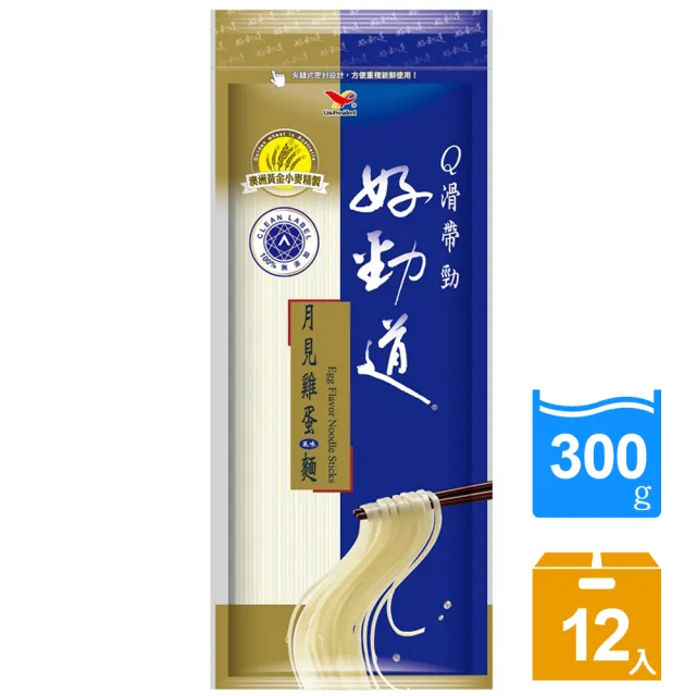 【好勁道】好勁道月見雞蛋麵300gx12入/箱