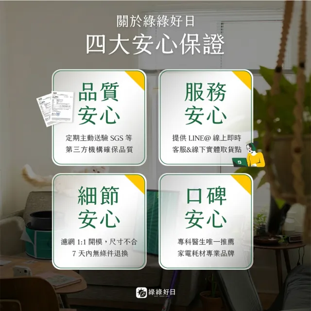 【Have Green Days 綠綠好日】三入組_適用 LG 超級大白 AS601HWG0/101DWH0 抗菌HEPA濾芯 濾網