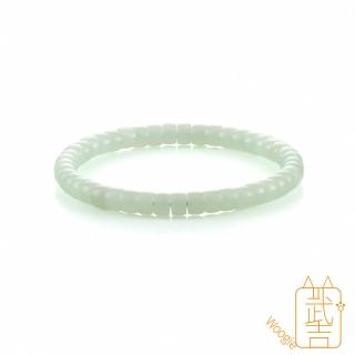 【Woogie武吉珠寶】精品和田玉直切手鍊(且末藍6mm)