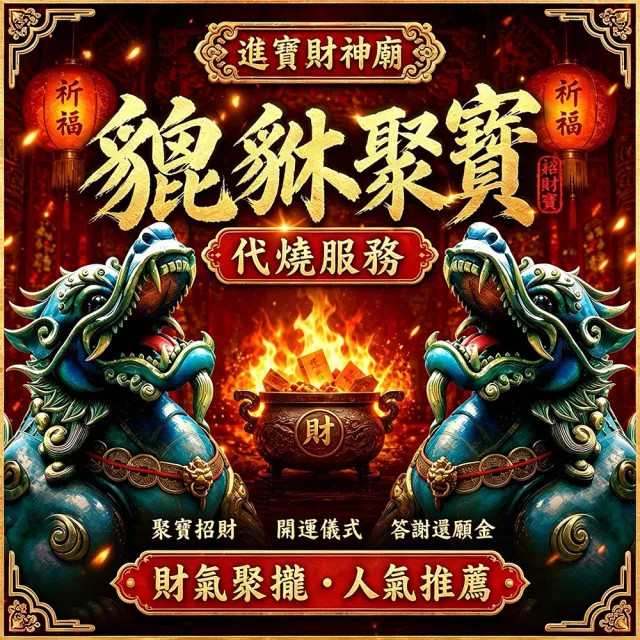 【財神小舖】代燒 貔貅聚寶金紙 開運 招財 旺財運  補財庫(小份 高雄進寶財神廟 /免出門/招正偏財)