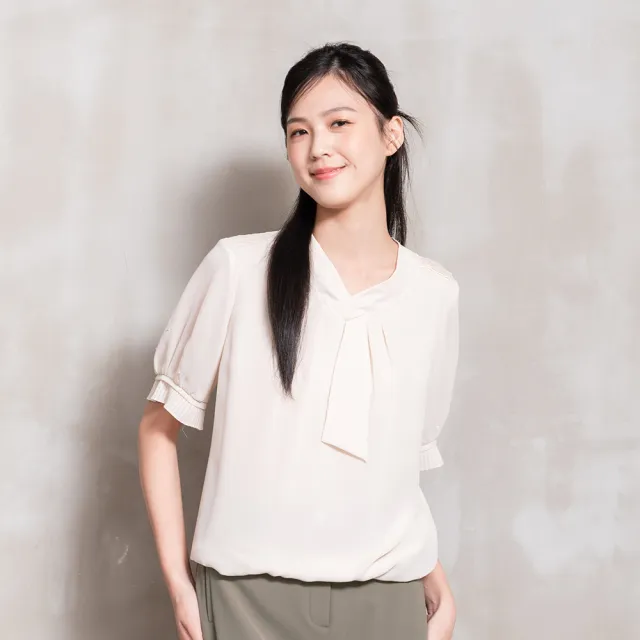 【perng yuh 芃諭名品】微風語境 結飾 雪紡上衣(2026 AW Collection|5C秋冬新品上市)
