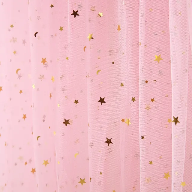 【橘魔法】閃耀星星月亮網紗披風 女童 兒童 童裝 萬聖節 服裝 角色扮演 公主披風 斗篷 披肩 角色扮演 裝扮