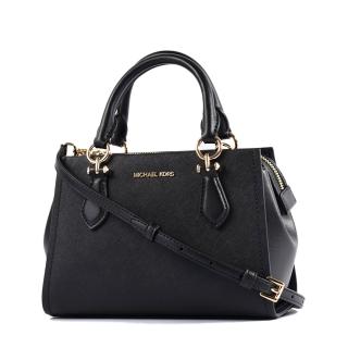 【Michael Kors】Marilyn 十字紋防刮手提/斜背二用包-黑/小