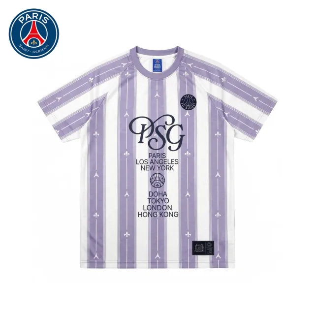 【FANATICS】PSG JERSEY INSPIRED STRIPE S/S TEE PURPLE 巴黎聖日耳曼 紫 足球衣 球衣 短袖上衣 T恤