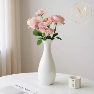 【Floral M】法式夏洛特質感陶瓷花瓶(花瓶/插花/玻璃瓶/花器/花盆/陶瓷花瓶/桌面擺飾/居家裝飾)