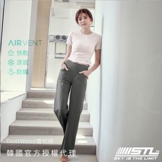 【STL】韓國 AIR VENT 防曬 涼感 工裝 女 運動 輕量 落地 寬鬆 寬褲 長褲(DustWood霧衫綠)