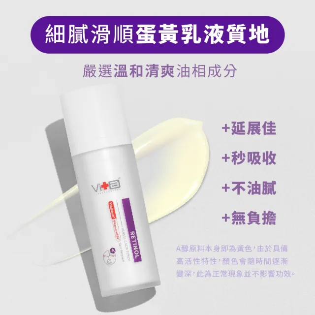 【Swissvita 薇佳】超級維他命C水凝乳50ml.蜜花酸晶A醇煥顏精華乳30ml(早C晚A組合)