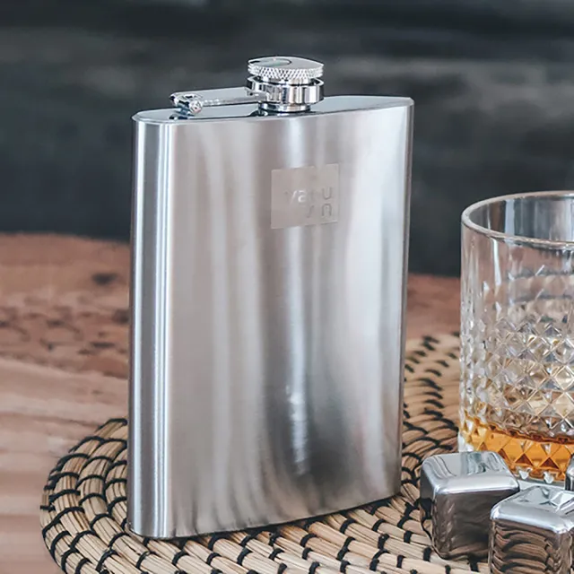 【VACU VIN】荷蘭 隨行酒壺 霧銀240ml / 隨身酒瓶 攜帶酒壺