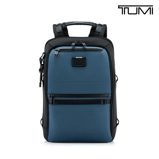 【TUMI】Alpha Bravo Dynamic 彈道尼龍商務休閒後背包 - 灰藍