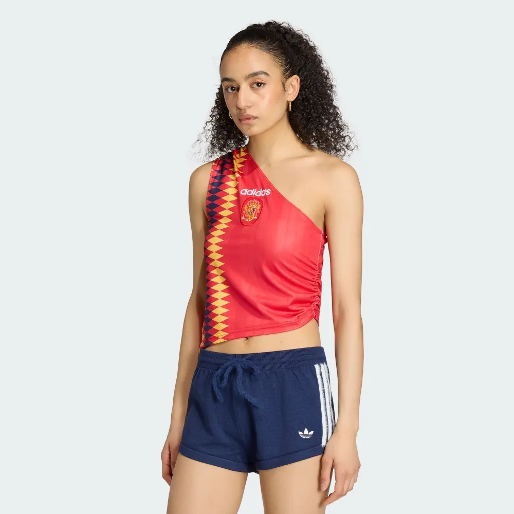 【adidas 愛迪達】世界盃 西班牙 球迷版背心 女 - Originals KE2292