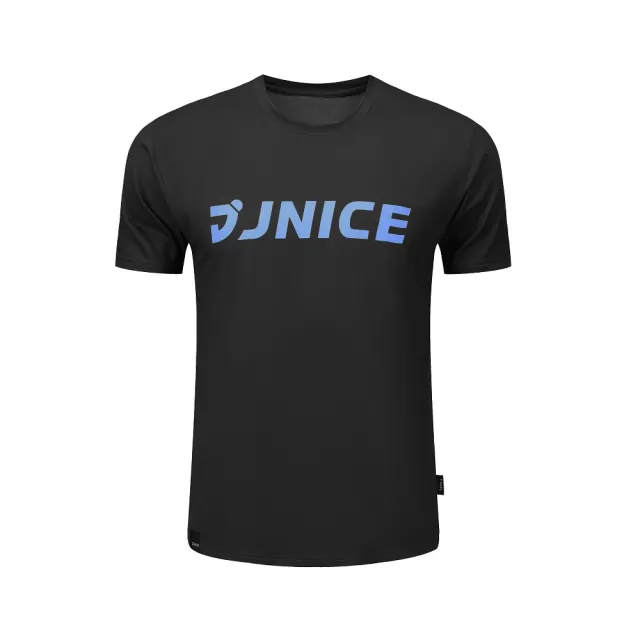 【JNICE 久奈司】LOGO TEE 中性版型 T-shirt T恤 排汗衣 運動服 果凍衣(黑)