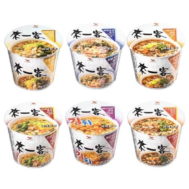 【來一客】風味杯3入x2組(鮮蝦魚板/牛肉蔬菜/韓式泡菜/京燉肉骨/川辣牛肉/肉燥菠菜)