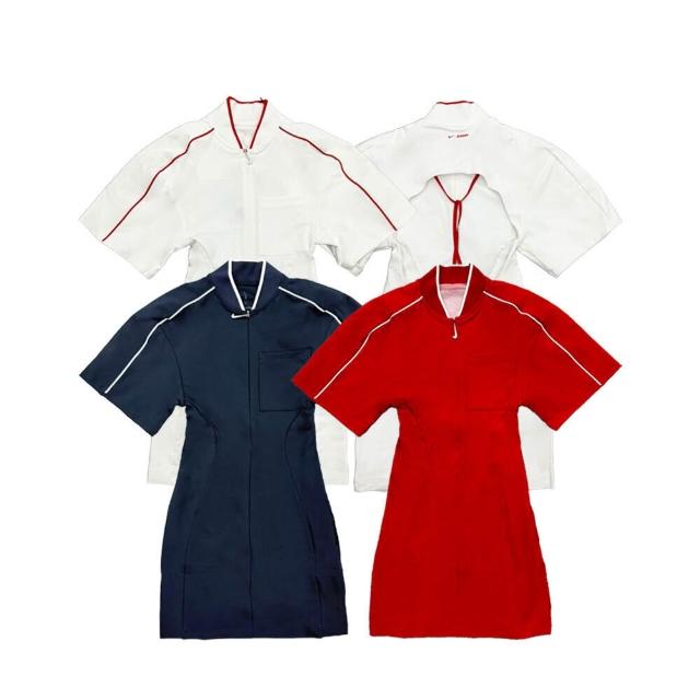 【NIKE 耐吉】W Jacquemus x Nike AS NRG Dress 鏤空美背連身裙 白/紅/深藍 FV5683