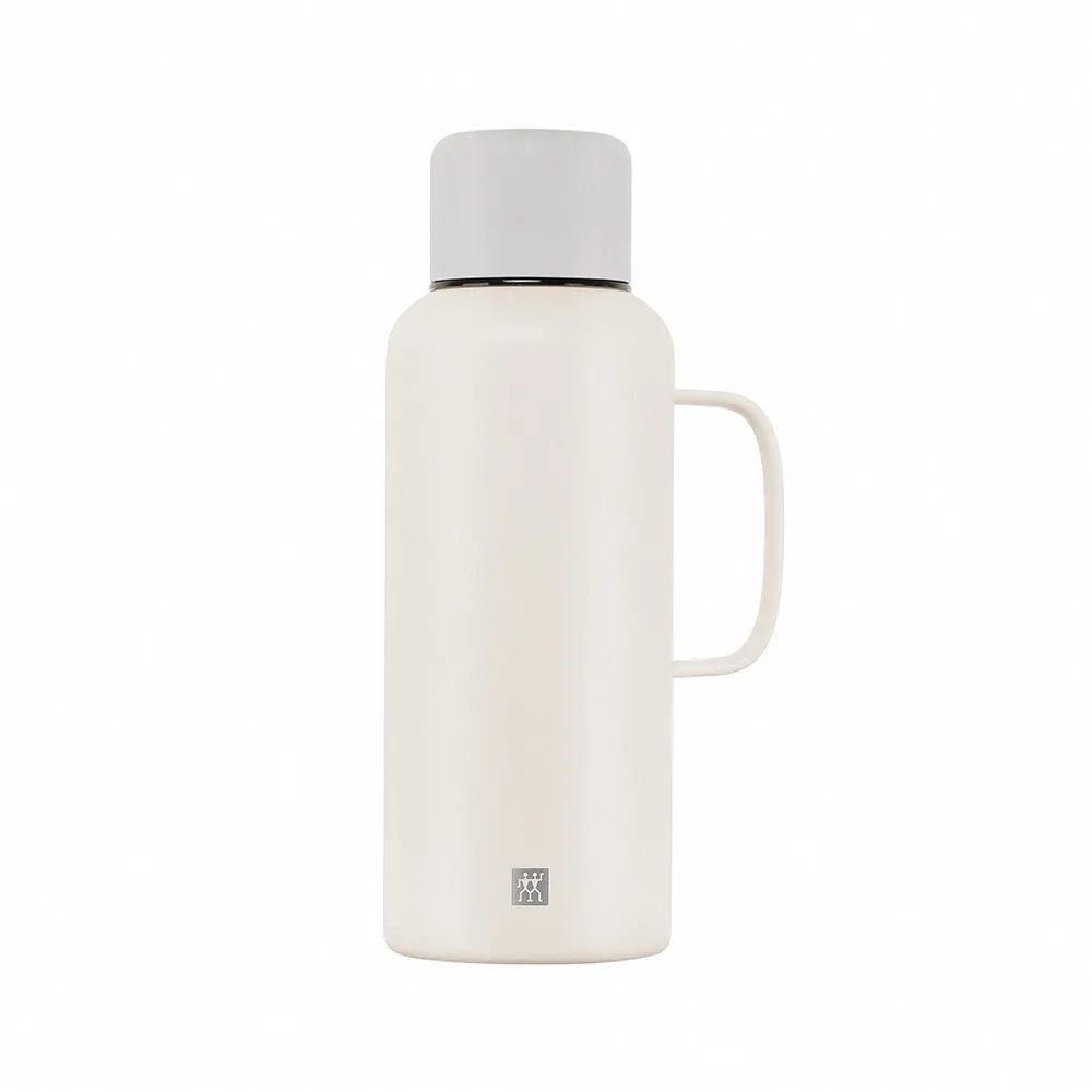 【ZWILLING 德國雙人】THERMO PLUS 316L不鏽鋼保溫保冰戶外運動水壺1200ml-奶油白(德國雙人牌集團官方直營)