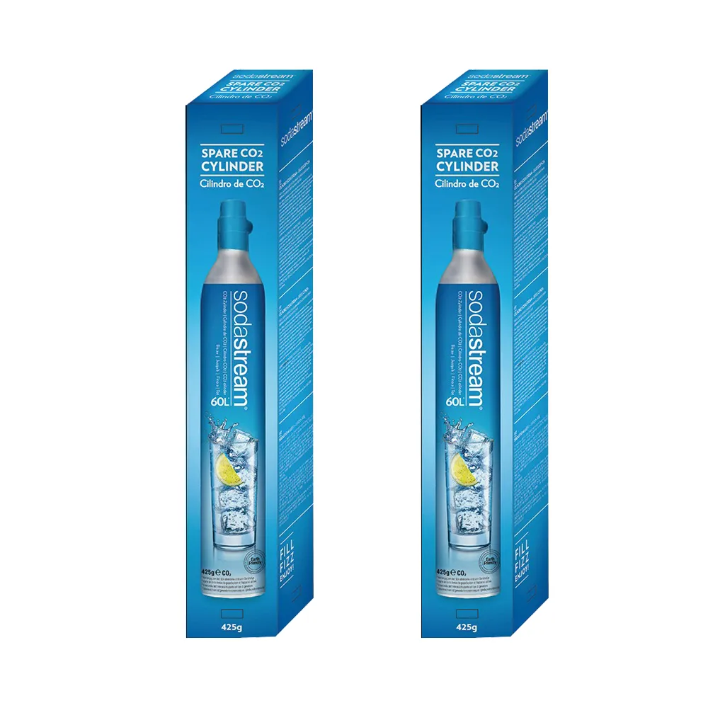 【Sodastream】CO2全新旋轉鋼瓶425g-2入組(僅適用旋轉機種)
