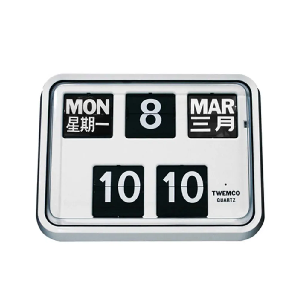 【TWEMCO】BQ-17 翻頁鐘 時鐘 中文 英文萬年曆 壁掛(共2色)
