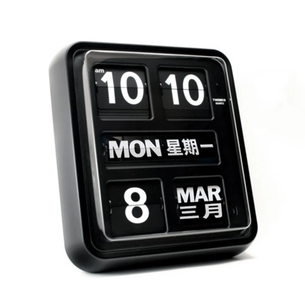 【TWEMCO】BQ-170 翻頁鐘 時鐘 中文 英文萬年曆 壁掛(共2色)