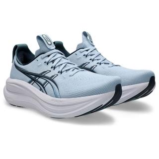 【asics 亞瑟士】慢跑鞋 男鞋 運動鞋 緩震 2E寬楦 GEL-NIMBUS 28 水藍 1011C144-404