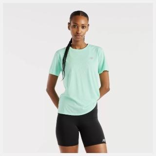 【NEW BALANCE】NB 短袖上衣 女 美規 綠 WT41253BM4