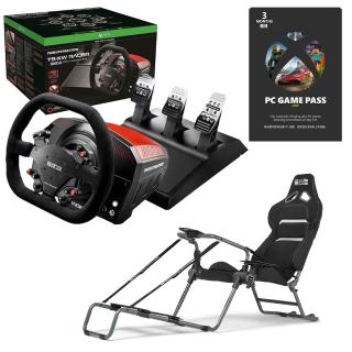 【THRUSTMASTER 圖馬斯特】圖馬斯特TS-XW P310 方向盤(支援XBOX/ PC)+GT LITE PRO 炭灰色賽車架