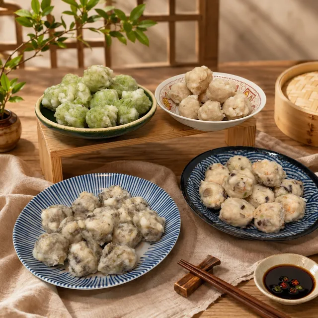【宏裕行】澎湖手工花枝丸 四包任選組300g-360g/包 (原味/海菜/紫菜/古早味 鍋物 火鍋料 冷凍氣炸)