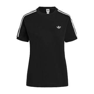 【adidas 愛迪達】Lace 3S Tee 女款 黑色 三葉草 蕾絲 T恤 運動 休閒 短袖 LG4263