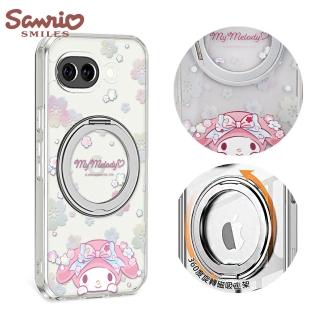 【apbs】三麗鷗 Google Pixel 10a/Sony Xperia 1 VIII 精孔鏡頭保護360磁吸立架殼-櫻花美樂蒂