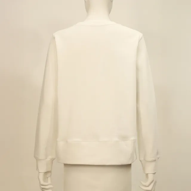 【ILEY 伊蕾】寬鬆厚磅彈性棉質大學T(白；M-XL；1254071201)