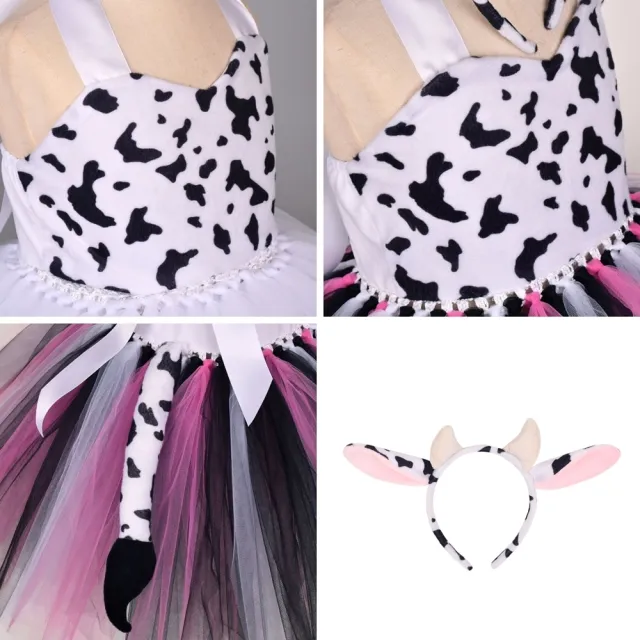 【橘魔法】兒童動物造型紗裙套裝 附髮箍+尾巴 女童 萬聖節服裝 造型服 斑馬 老虎 長頸鹿 角色扮演 表演
