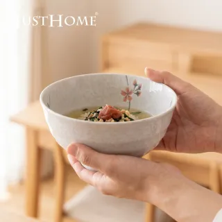 【Just Home】日本製美濃燒櫻花陶瓷麵碗3件組-6.5吋/7.5吋可選(可微波 碗 碗盤 麵碗 湯碗 丼碗)